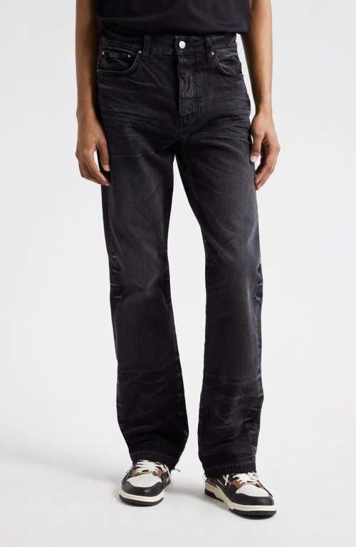 AMIRI Frayed Release Hem Straight Leg Jeans Product Image