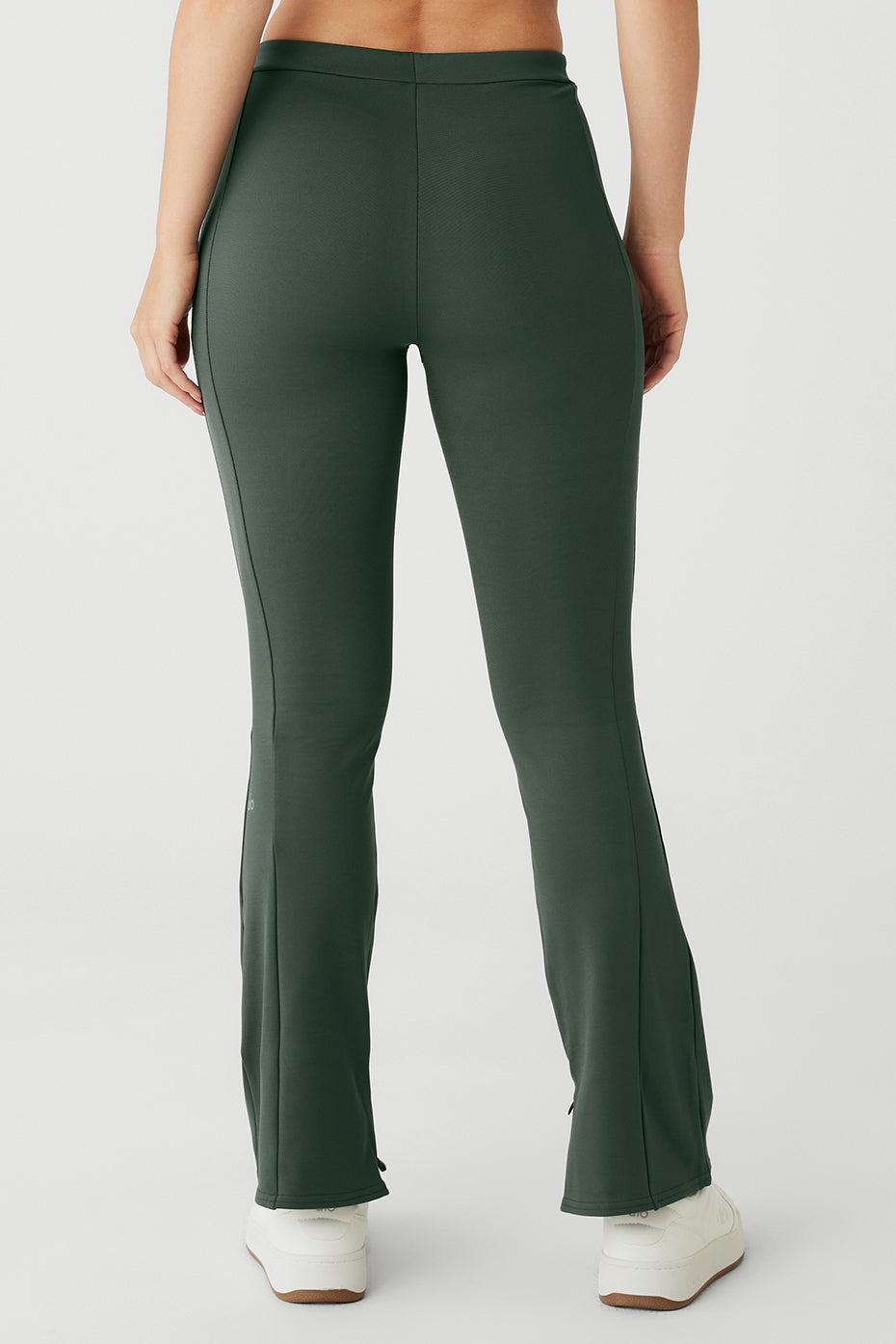 High-Waist 7/8 Zip It Flare Legging - Dark Cactus Female Product Image