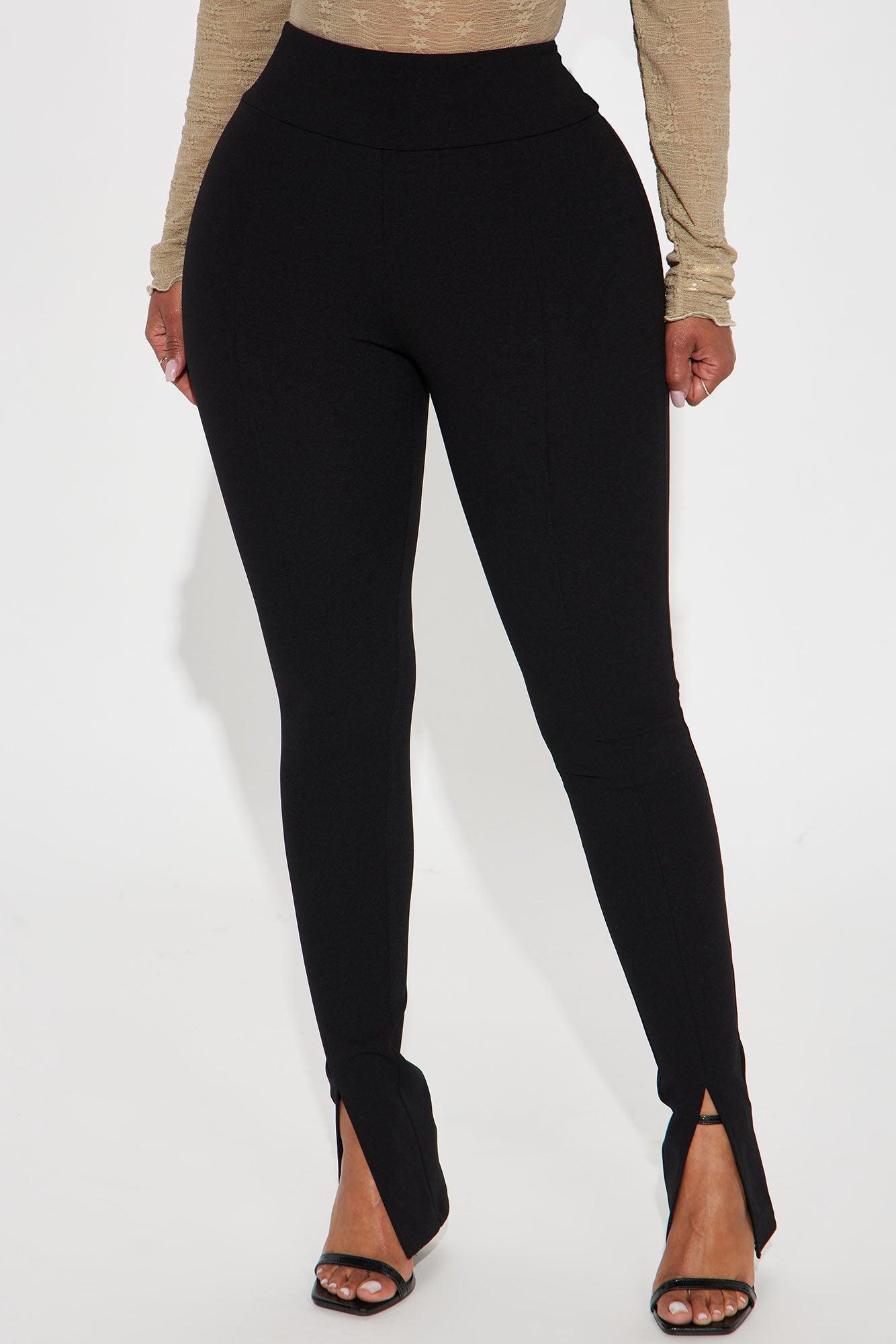 Full Schedule Split Hem Legging - Black Product Image