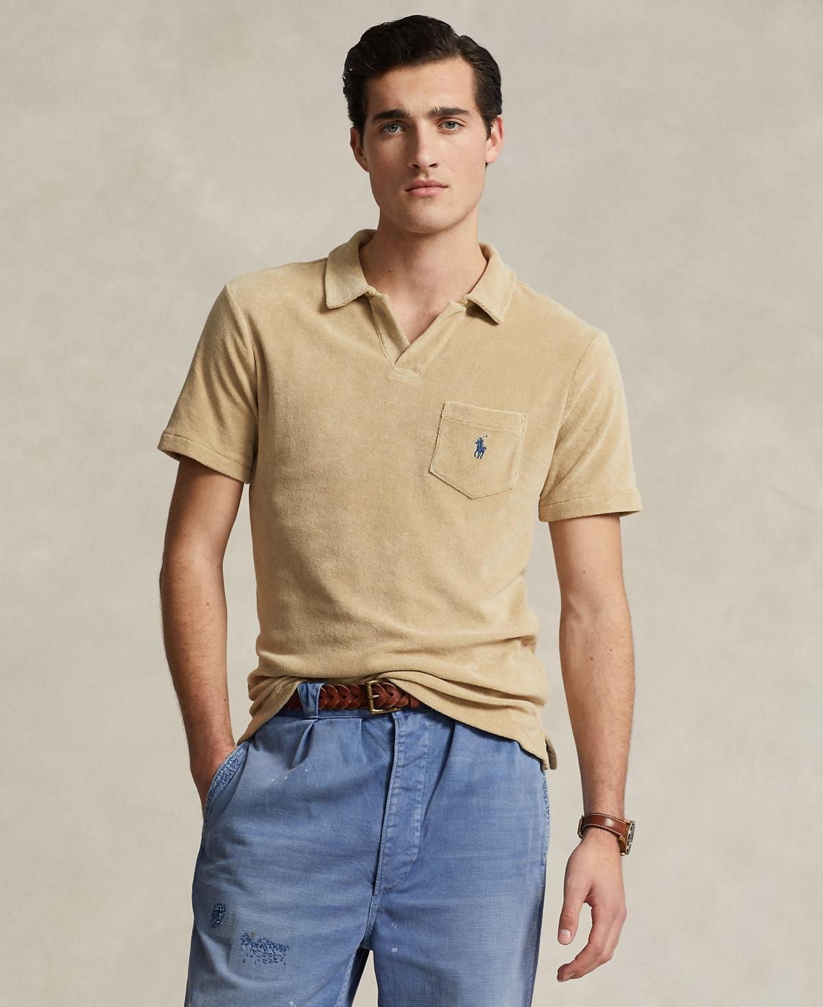 Polo Ralph Lauren Mens Cotton-Blend Terry Polo Shirt Product Image