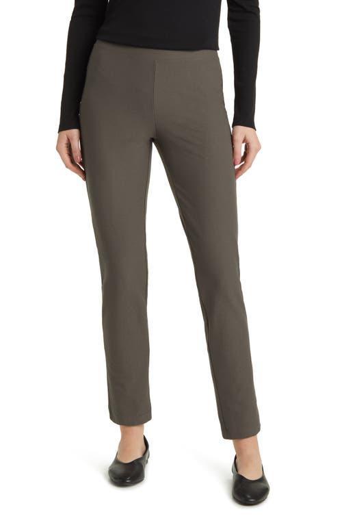 Eileen Fisher Slim Ankle Stretch Crepe Pants Product Image