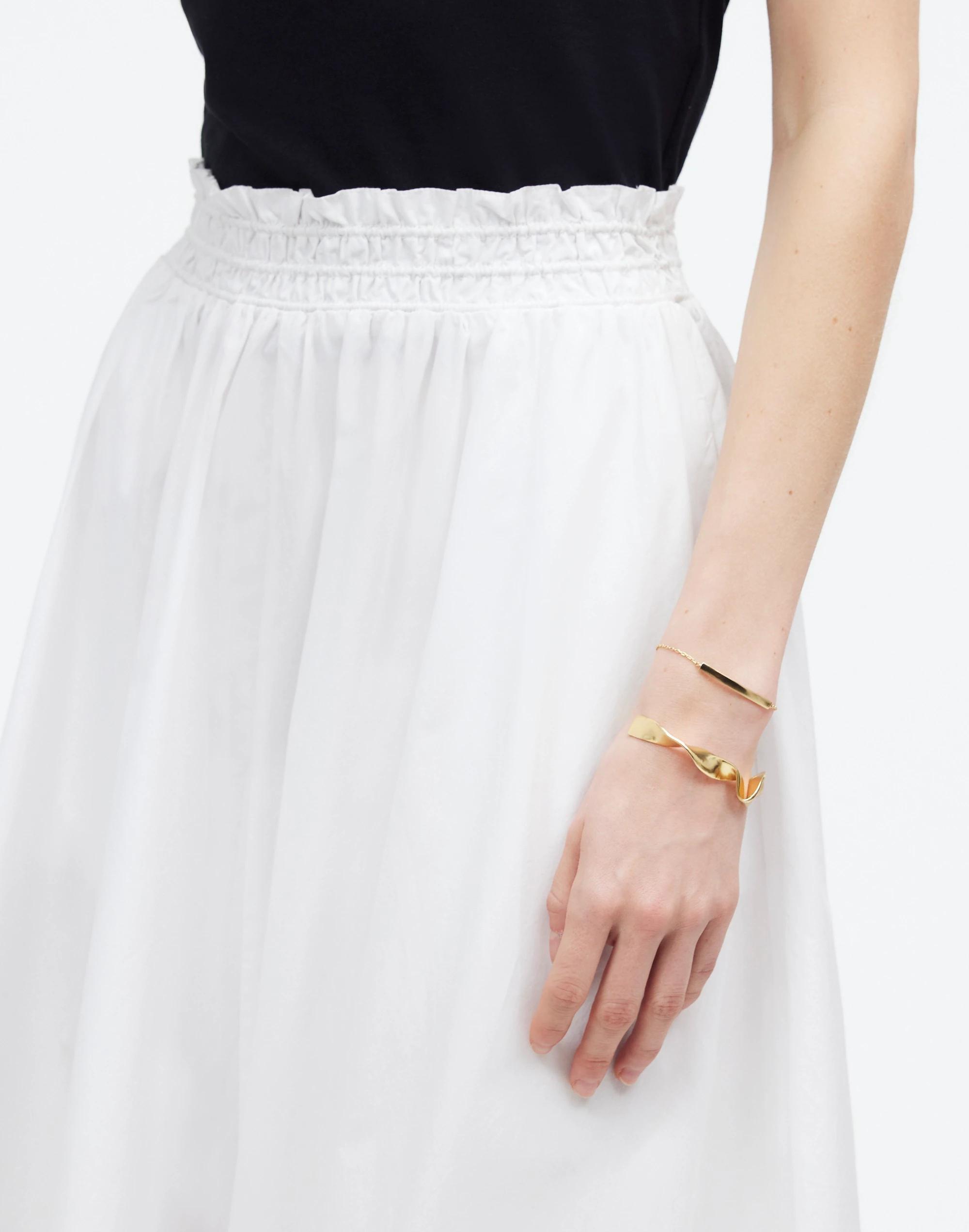 Pull-On Paperbag Midi Skirt Product Image