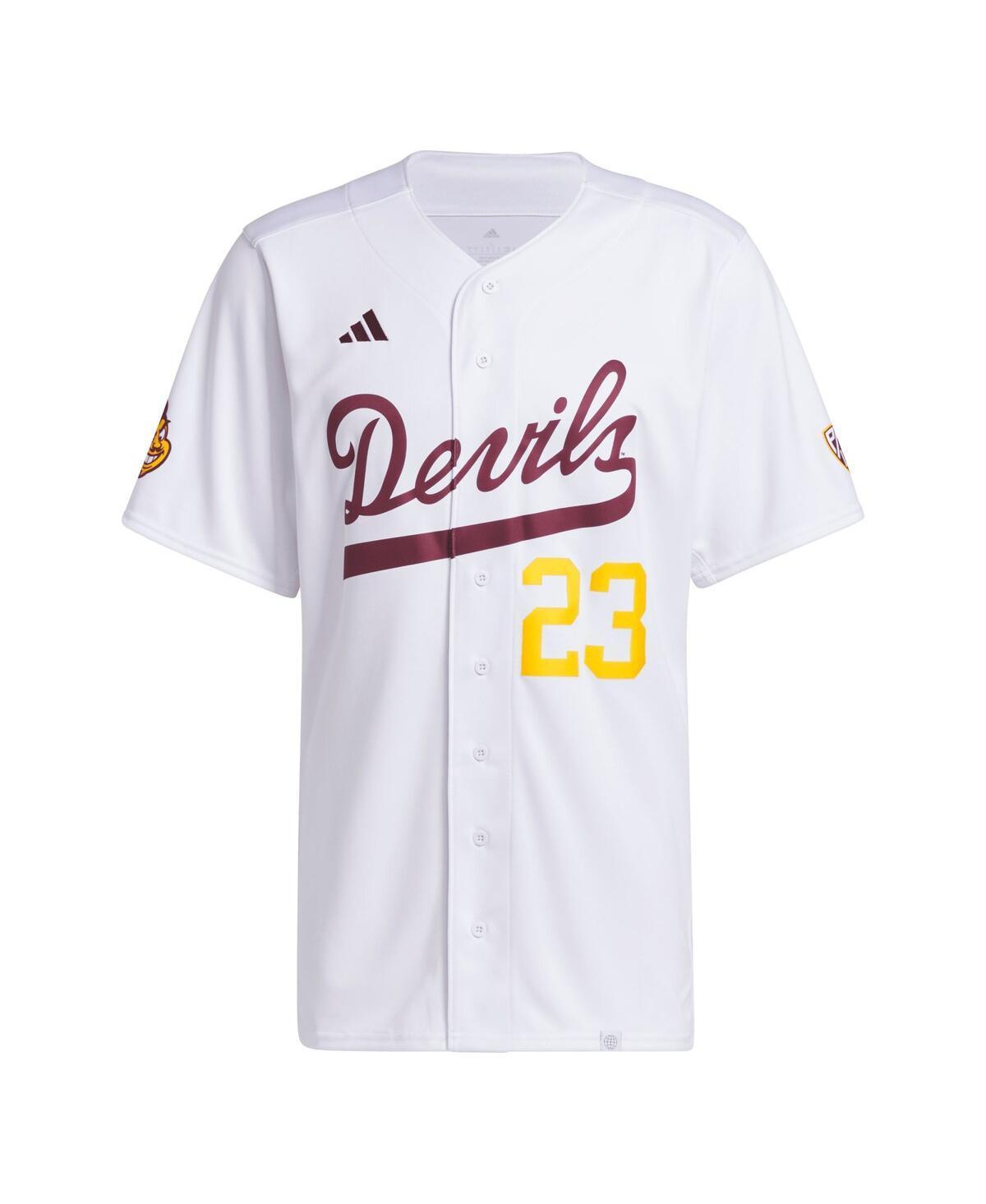 Mens adidas #23 White Arizona State Sun Devils Team Baseball Jersey - White Product Image