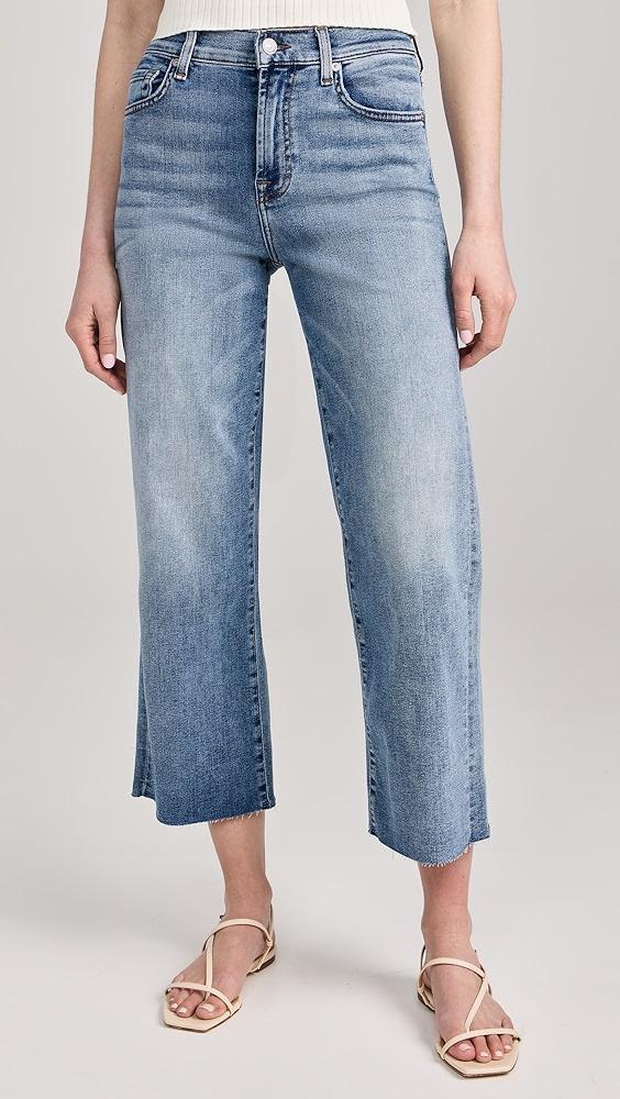 7 For All Mankind Cropped Alexa Raw Cut Hem Jeans | Shopbop Product Image