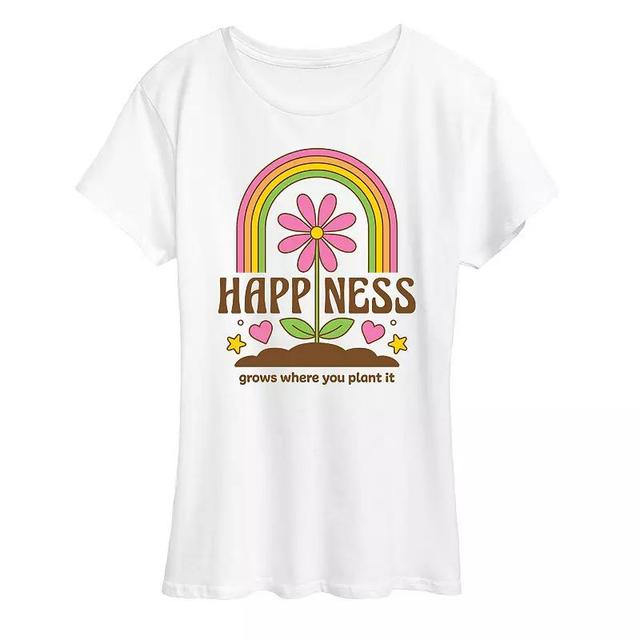 Womens Happiness Grows Graphic Tee, Girls Product Image