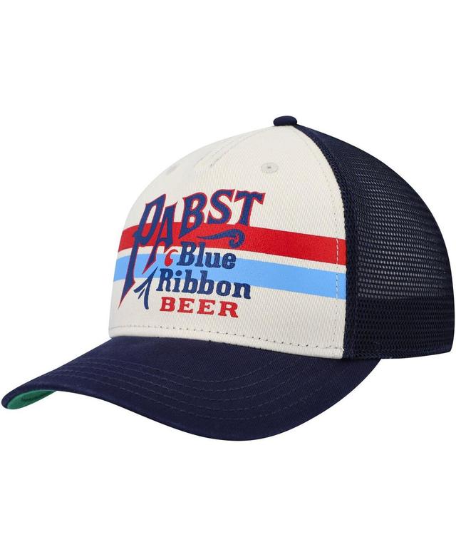 Mens American Needle Cream Pabst Blue Ribbon Sinclair Snapback Hat - Cream Product Image