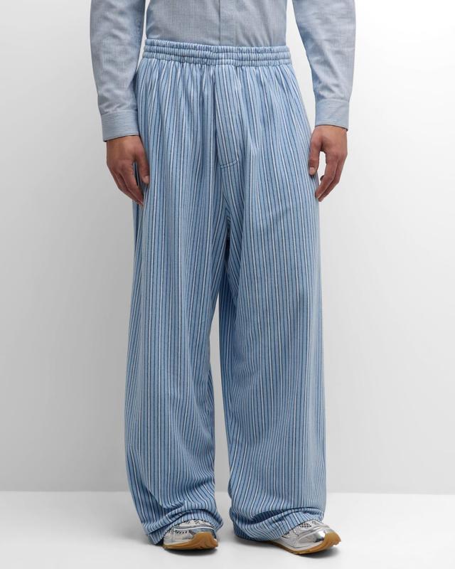 Mens Large Striped Pajama Pants Product Image