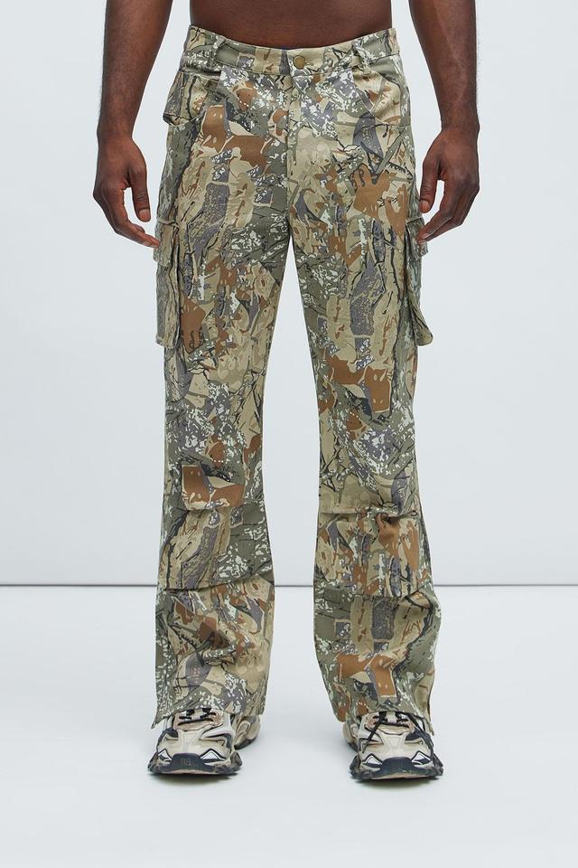 Almost Famous Slim Flare Cargo Pants - Camouflage Product Image