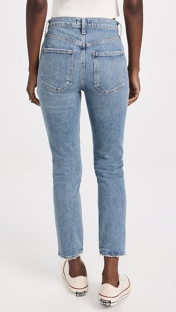 AGOLDE Riley Long High Rise Straight Jeans | Shopbop Product Image