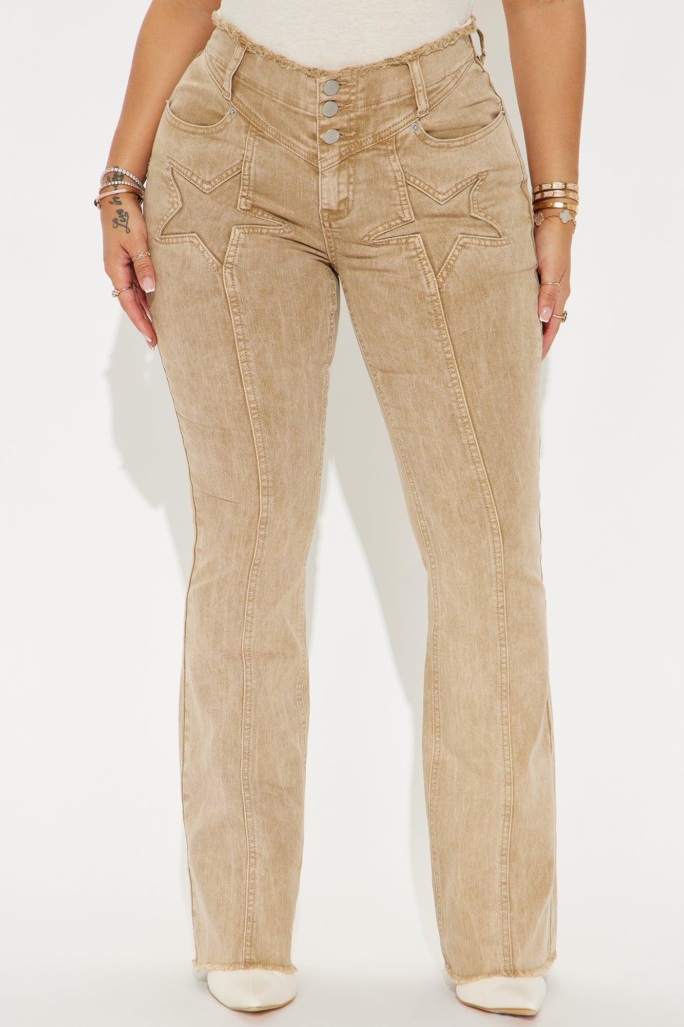 Brighten Your Day Flare Pant - Khaki Product Image