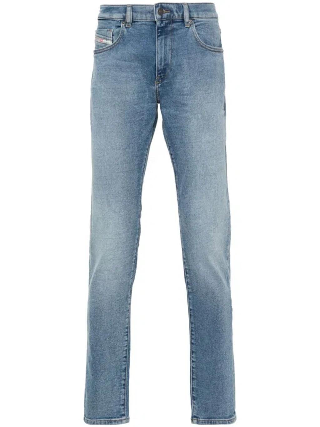 2019 D-strukt Slim-cut Jeans In 蓝色 Product Image