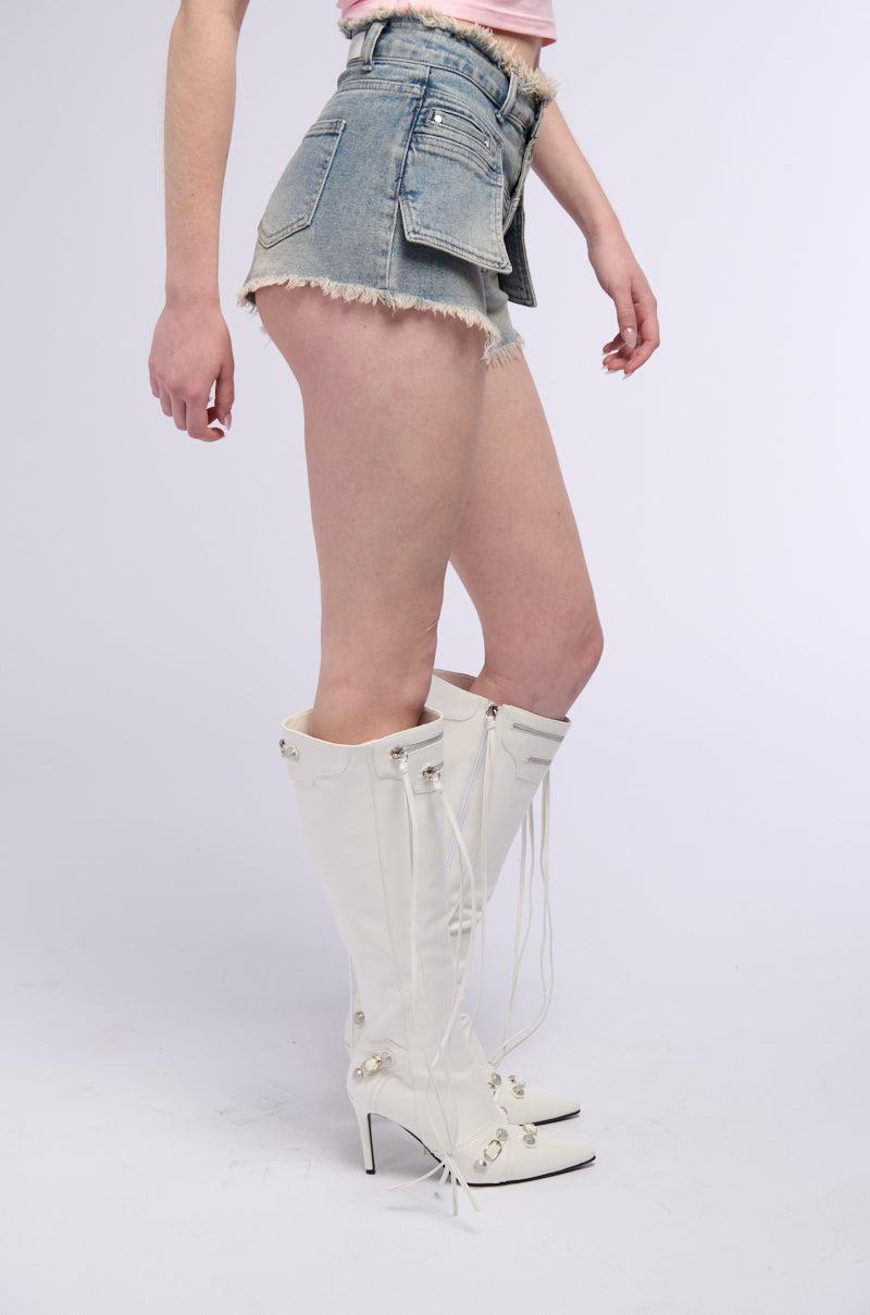 ALLEGRA HIGH WAIST DENIM SHORT Product Image