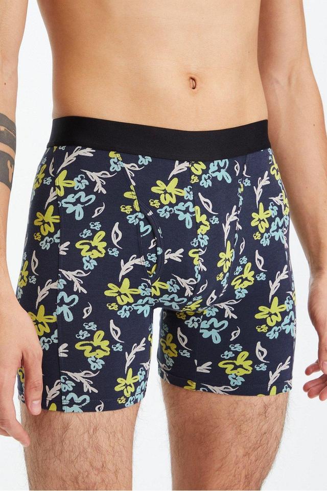 Fabletics Men The 24-7 Boxer Brief male Classic Navy Summer Floral Size M Product Image