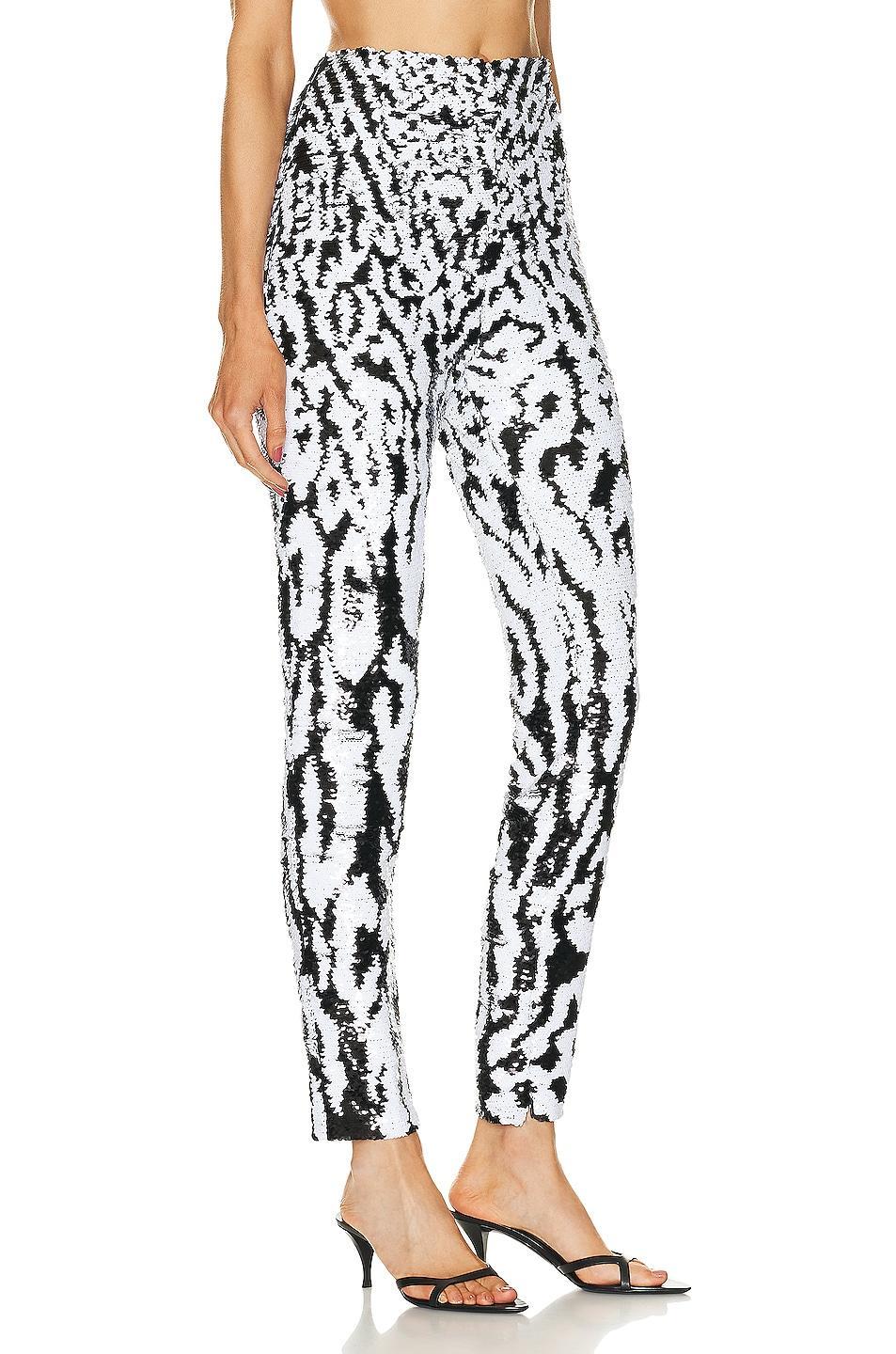 ILA Nas Zebra Sequin Trouser in Black,White Product Image