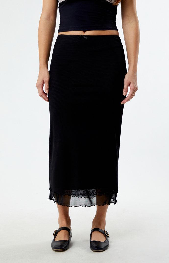 Women's Layered Mesh Midi Skirt Product Image