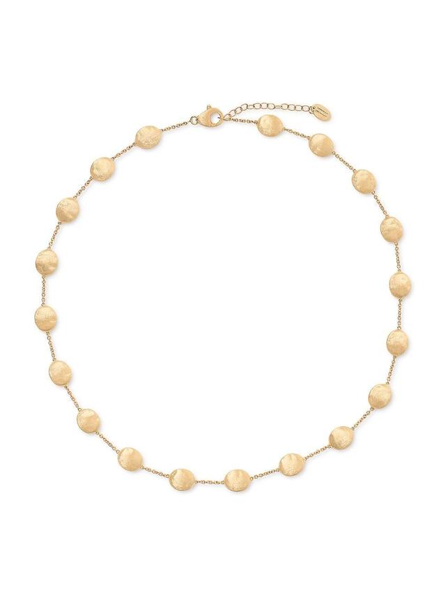 Womens Siviglia 18K Yellow Gold Large Bead Station Necklace/17.5 Product Image