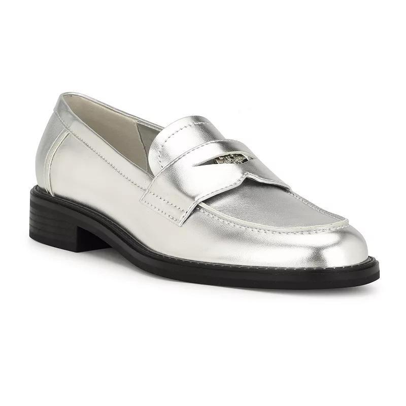 Nine West Seeme Womens Loafers Silver Product Image