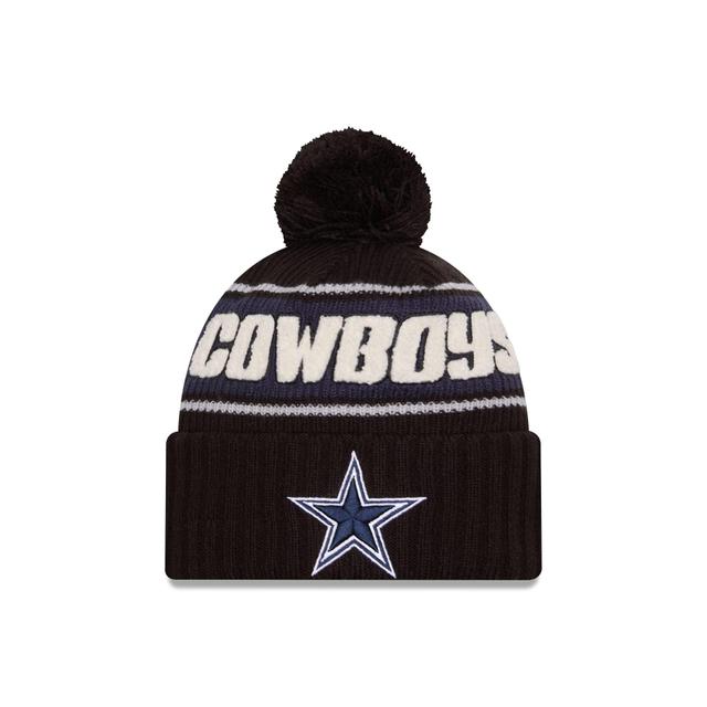 Dallas Cowboys 2024 Cold Weather Black Pom Knit Hat Male Product Image