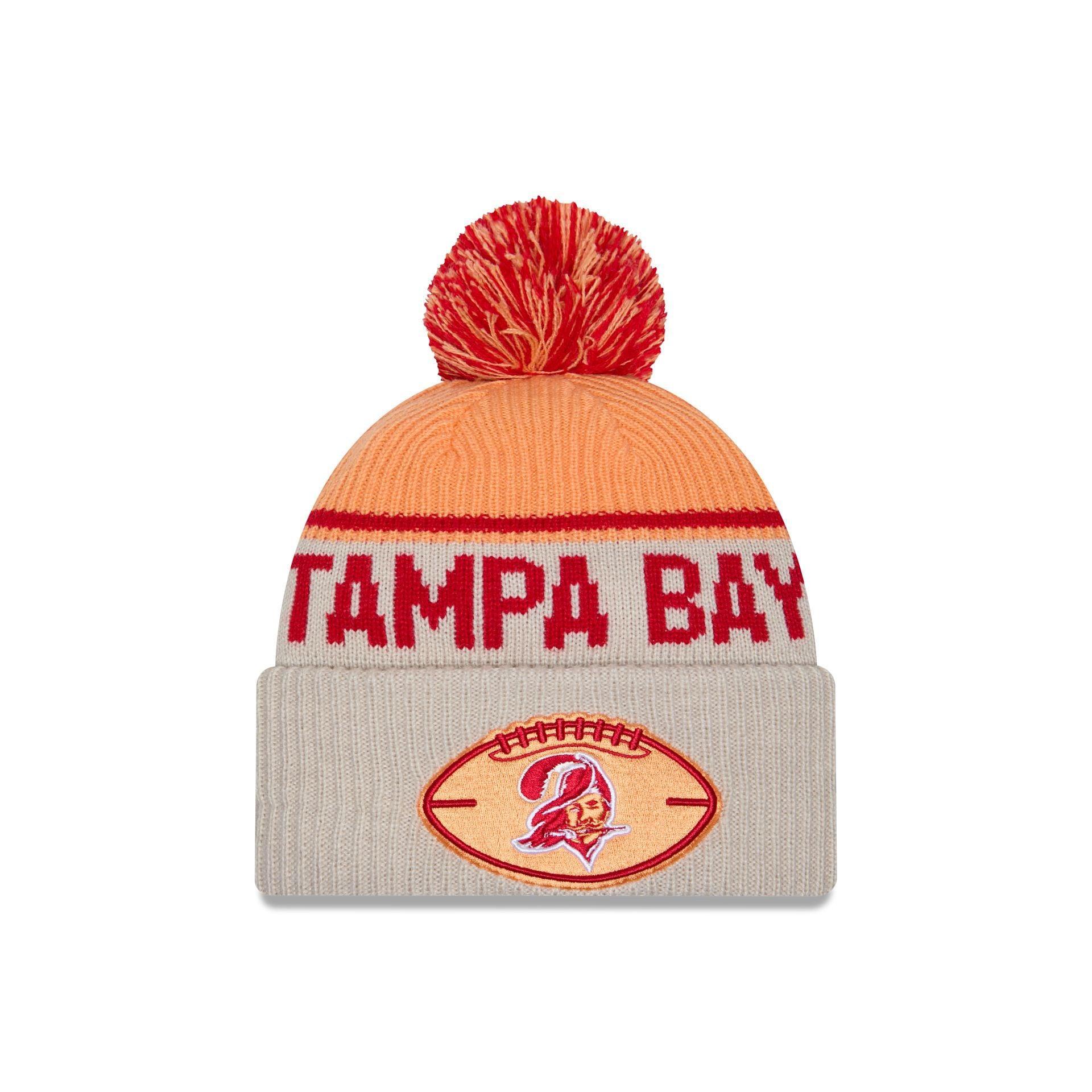 Tampa Bay Buccaneers 2024 Cold Weather Historic Pom Knit Hat Male Product Image