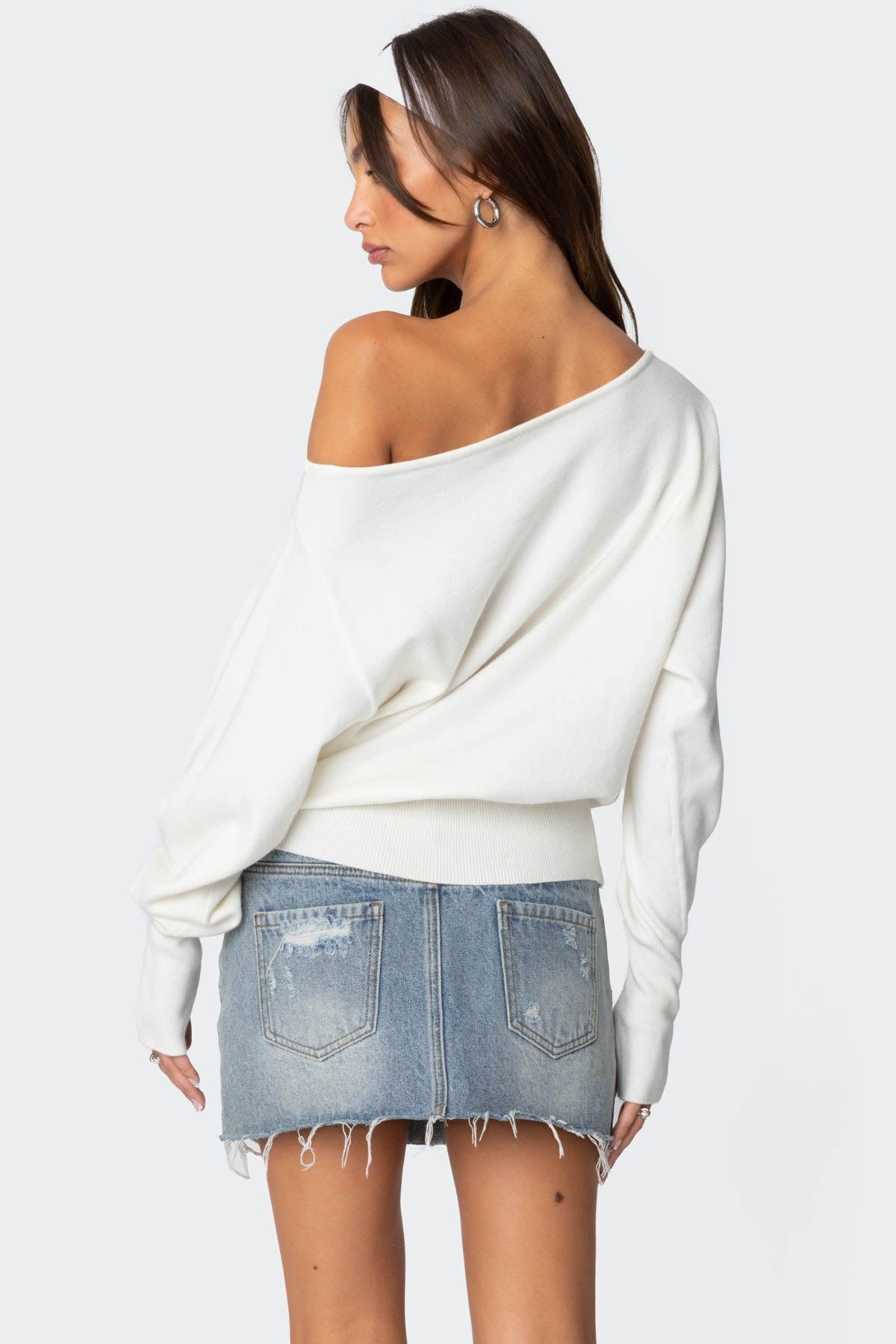 Off Shoulder Oversized Sweater Product Image