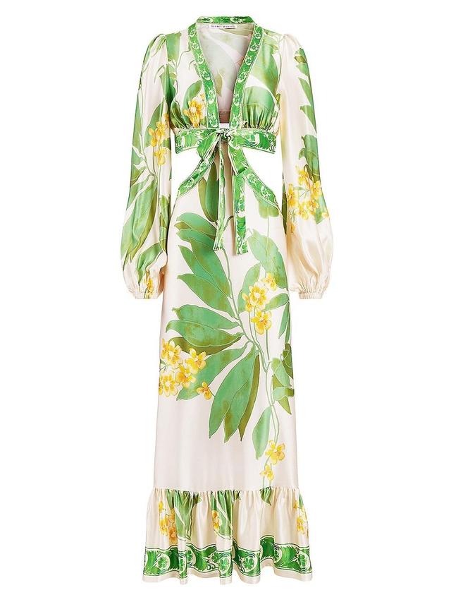 Womens St Lucia Lydia Printed Silk Maxi Dress Product Image