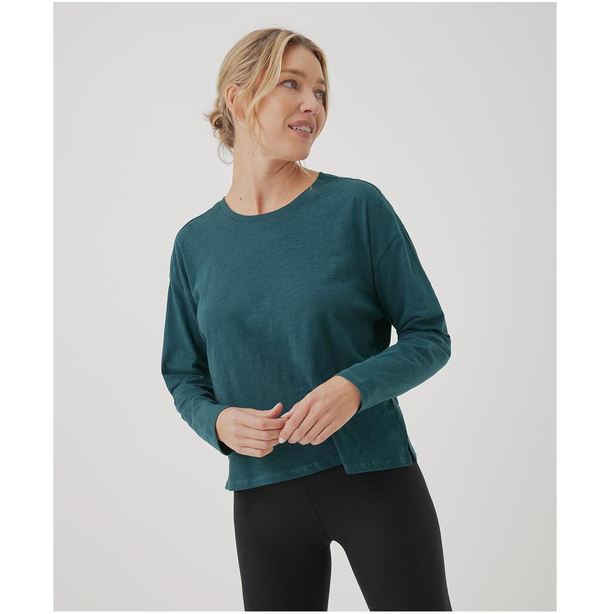 Organic Cotton Relaxed Slub Easy Long Sleeve Top Product Image