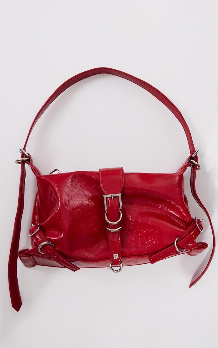 Red Buckle Shoulder Bag Product Image