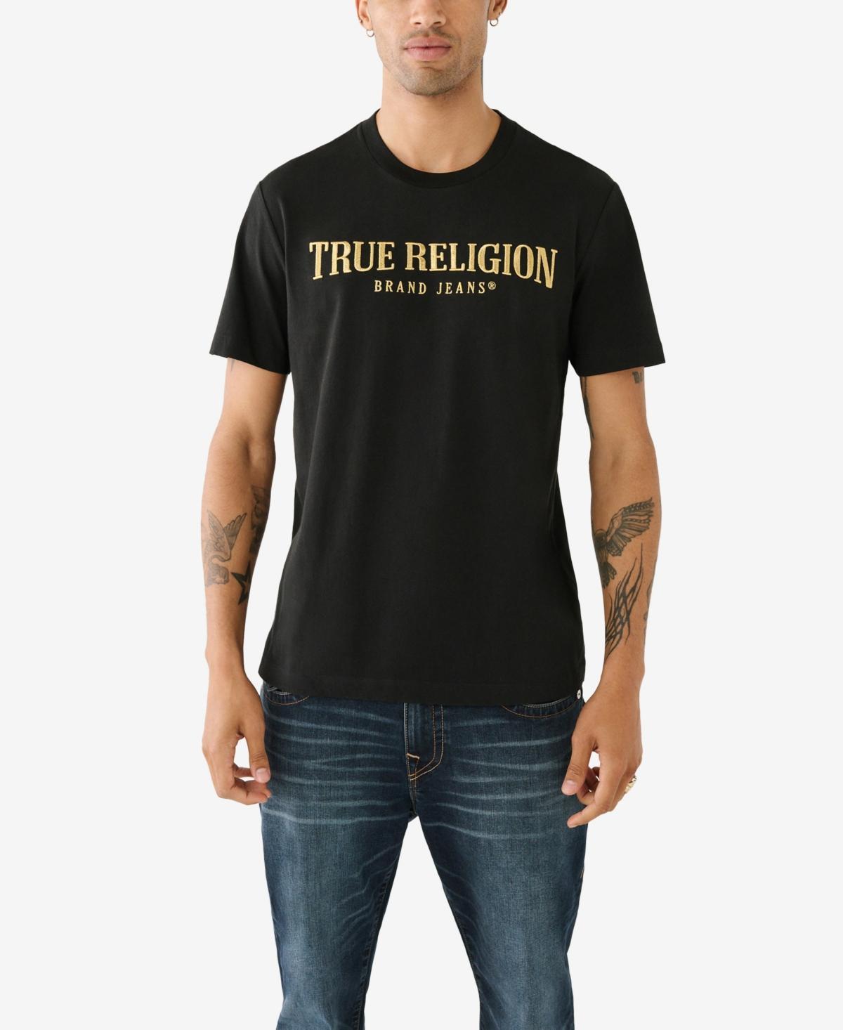 True Religion Brand Jeans Gold Arch Embroidered T-Shirt Product Image