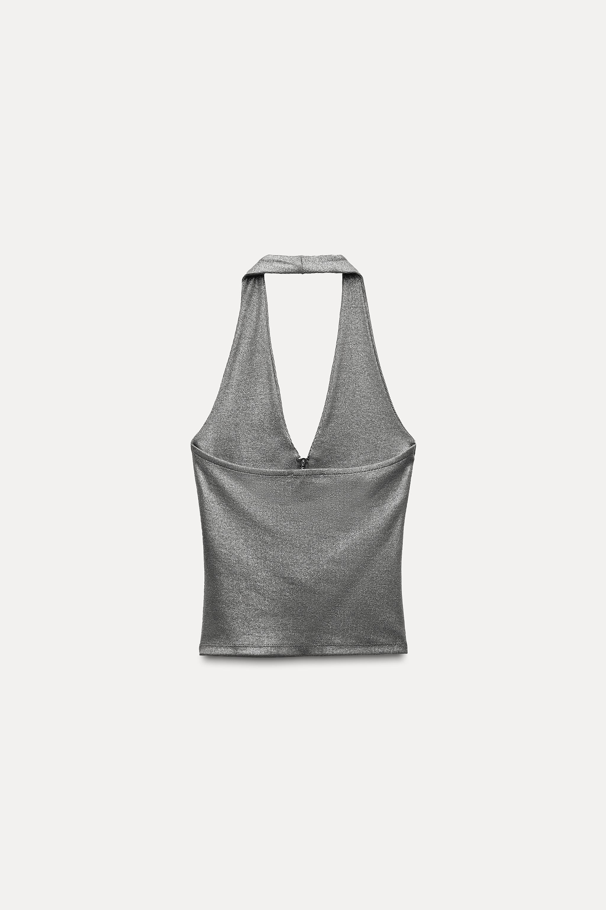 FOIL HALTER TOP Product Image