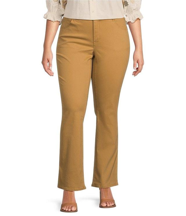 Democracy Plus Size #double;Ab#double;solution High Rise Itty Bitty Bootleg Cascading-D Back Pocket Jeans Product Image