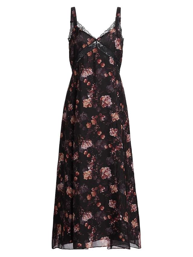 Womens Nairobi Floral Silk Sleeveless Maxi Dress Product Image