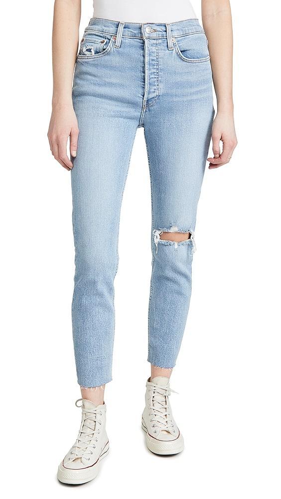 RE/DONE 90s High Rise Ankle Crop Jeans | Shopbop Product Image