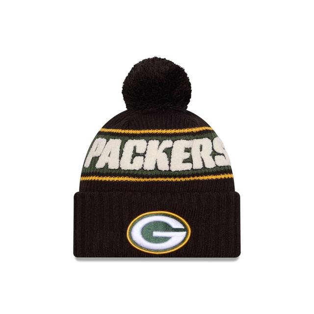 Green Bay Packers 2024 Cold Weather Black Pom Knit Hat Male Product Image