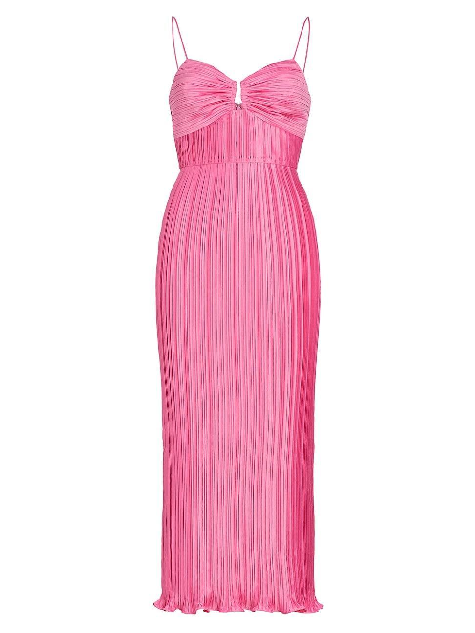 Womens Dannie Pleated Midi-Dress Product Image