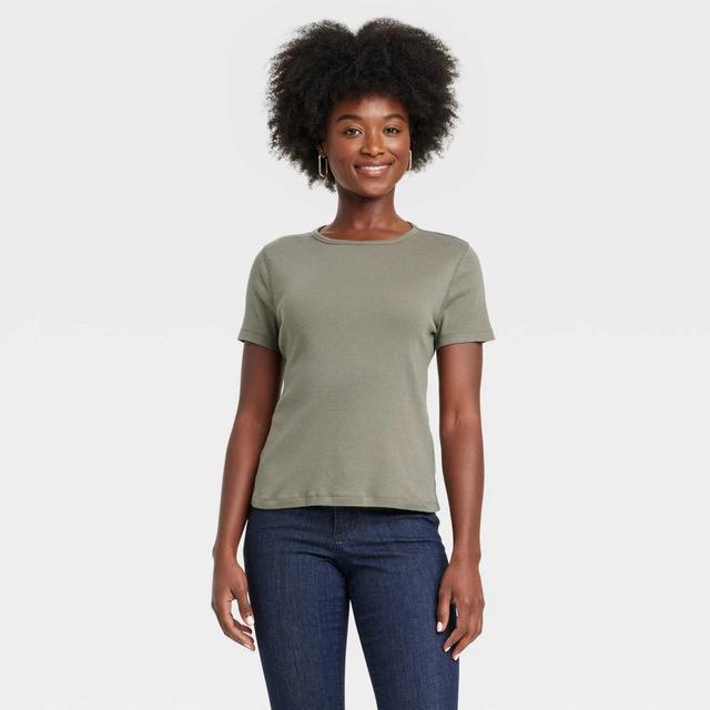 Womens Short Sleeve T-Shirt - Universal Thread Olive XL Product Image