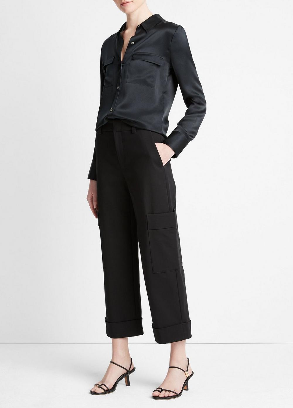 Cotton Cropped Utility Pant Product Image