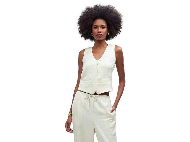 Madewell Button-Front Vest Top (Cake Batter) Women's Clothing Product Image