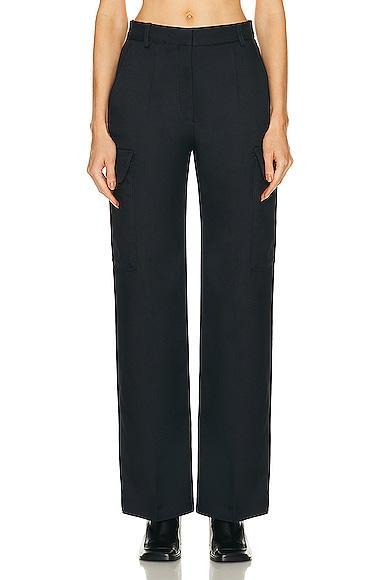 Stella McCartney Tailored Straight Cargo Trouser in Black Product Image