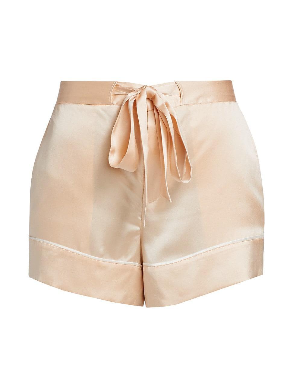 Womens Silk Satin Lounge Shorts Product Image