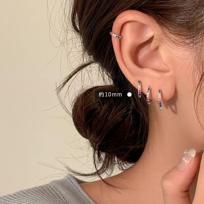 Rhinestone Huggie Earring Product Image