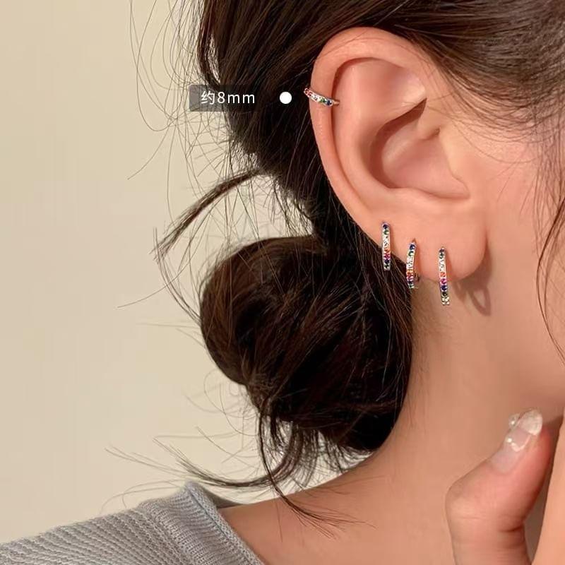 Rhinestone Huggie Earring Product Image