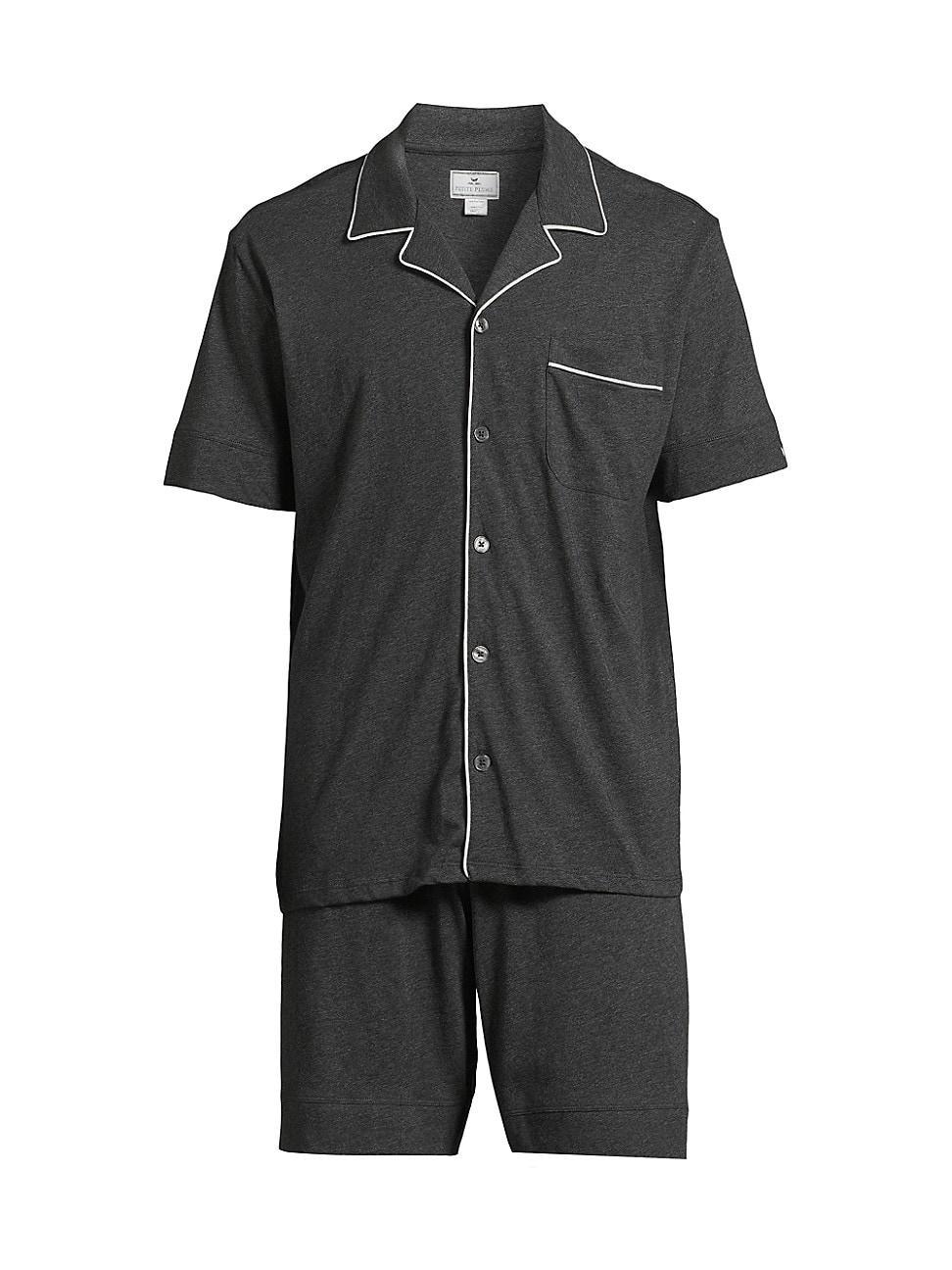 Men's Pima Cotton Short Pajama Set Product Image