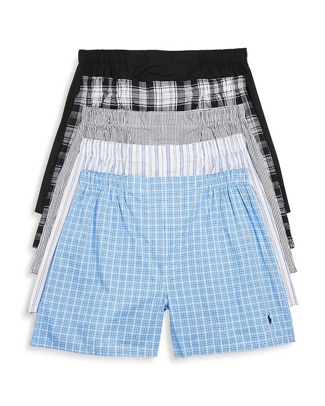 POLO RALPH LAUREN Men's 5-pack Woven Boxers In Bengal,stockton,polo Black,jarvis Product Image