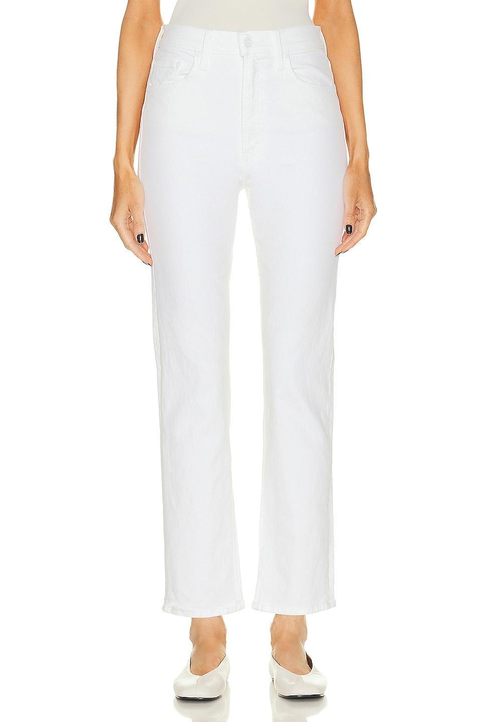 MOTHER High Waisted Rider Ankle in Fairest Of Them All - White. Size 29 (also in 24, 25, 26, 27, 28, 30, 31, 32, 33, 34). product image