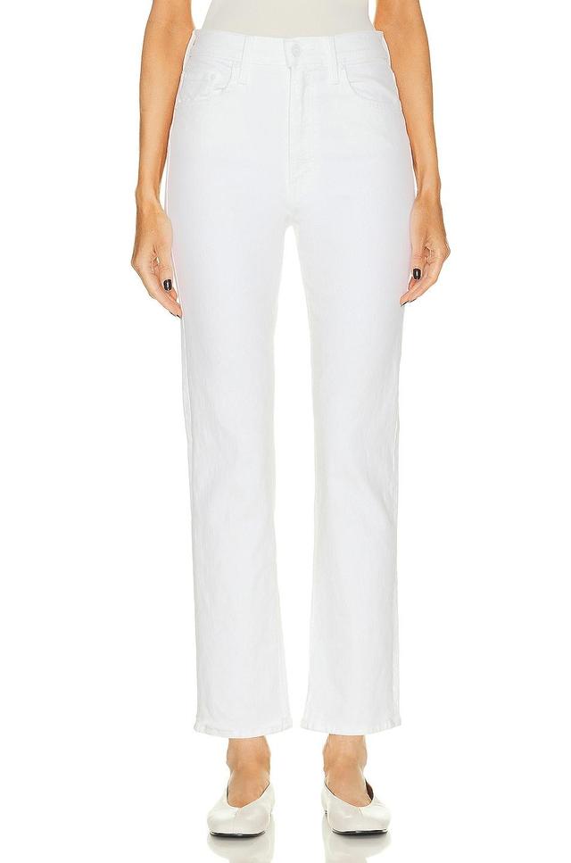 MOTHER High Waisted Rider Ankle in Fairest Of Them All - White. Size 32 (also in 24, 25, 26, 27, 28, 29, 30, 31, 33, 34). Product Image