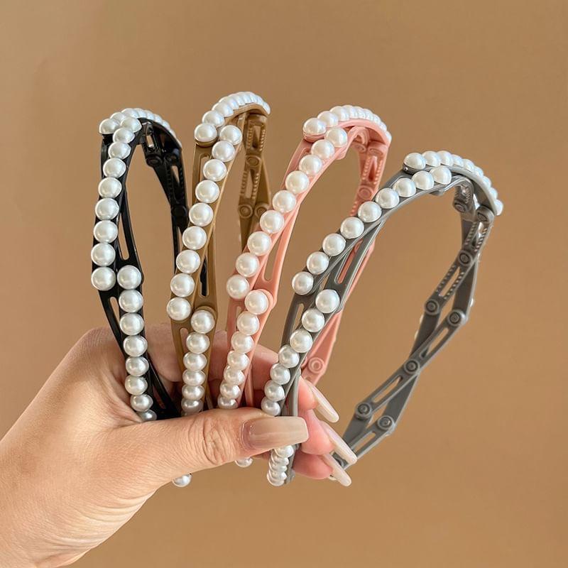 Faux Pearl Foldable Headband Product Image