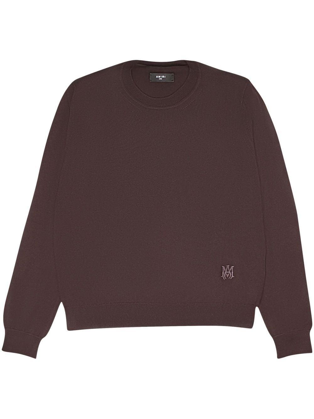 Ma Logo-embroidered Sweatshirt In Braun Product Image