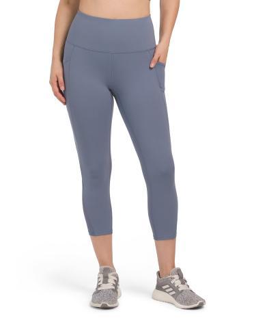 Carbon Peached Capri Leggings for Women | Polyester/Spandex Product Image