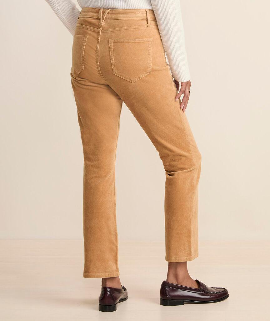 Kick Flare Mid-Rise Corduroy Pants Product Image