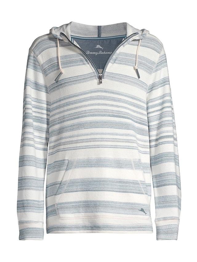 Tommy Bahama Shoreline Stripe Baja Hoodie (Coconut) Men's Sweatshirt Product Image